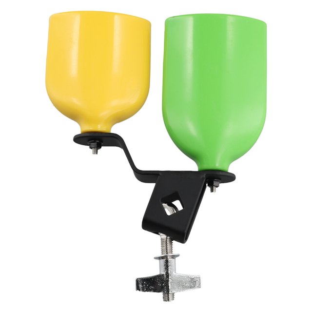 Doble Cencerro Campana Música Tambor Cencerro Sonido Alto Bajo Aldaba Tambor Percusión Instrumento Parte Accesorios Verde + Amarillo