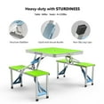 thumbnail image 4 of Ktaxon Portable Folding Picnic Table With 4-Person Chair Seats Aluminium Alloy, Grass Green, 4 of 7