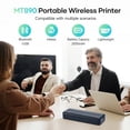 thumbnail image 2 of iDPRT MT890 Portable Wireless Printer - with Thermal A4 Paper, Bluetooth Inkless Printer for Travel/Home, Support US Letter&A4&A5 Size, Mobile Printe, 2 of 9