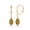 Colorname Misc: Deep Yellow / Yellow Gold, variant on 14k Yellow Gold Tear-Crystal Leverback Earrings (6mm X 28mm) (17 Colors) (navy-blue/Yellow Gold) Stud Earring for Women