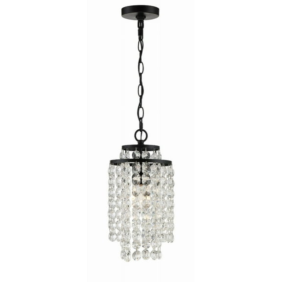 1 Light Pendant-Matte Black Finish -Traditional Installation Crystorama Lighting Gab-B7301-Mk