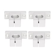 BIMZUC 4 Pcs Rail Guide Support Aluminum Alloy Linear Motion Bracket 16mm Rod Linear Shaft Support for Electronic Equipment (0.63 inches / 16 mm)