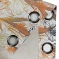 thumbnail image 4 of Ambesonne Retro Grommet Curtain, Lily Blossoms and Leaves Art, 50"x72", Orange Umber and Khaki, 4 of 5