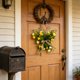 thumbnail image 5 of Butterflys Yello W Roses Artificial Flower Wreath With Metal Frame Rustics Spring Summer Door Hanger For Front Door Porch Wall Window, 5 of 6