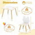 thumbnail image 3 of Gymax Kids Table & Chairs Set Children Multi-Activity Desk & Frog-Shaped Chair Set w/Wooden Legs, 3 of 9