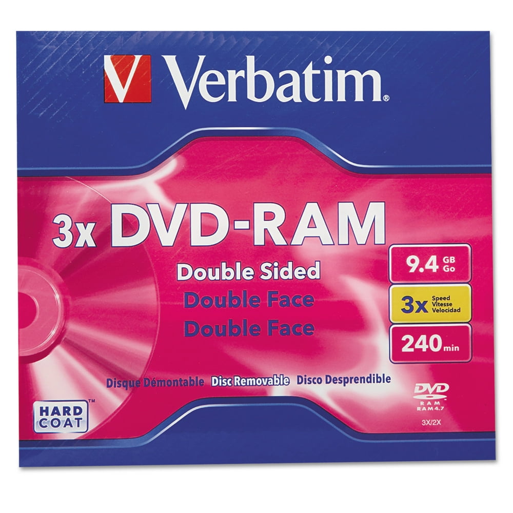 Verbatim Type 4 DoubleSided DVDRAM Cartridge, 9.4GB, 3x VER95003