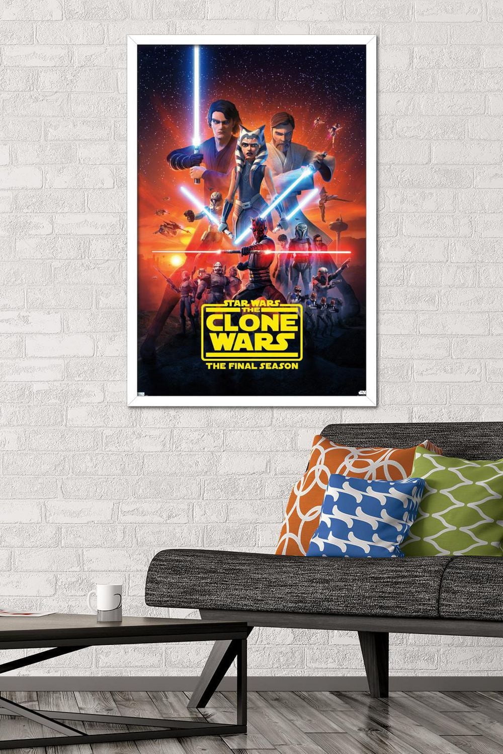 Star Wars: The Clone Wars - Season 7 Key Art Wall Poster with Push Pins, 14.725" x 22.375"