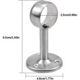 thumbnail image 2 of 4 Pieces Curtain Rod Holder Ceiling Fixing Bracket, Stainless Steel Wardrobe Rod, 2 of 5