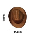 thumbnail image 2 of Sombrero de vaca de vaquero ajustable para disfraz occidental, accesorios de aseo para fiestas navideñas, 2 of 5