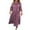 Purple, variant on Wdfiry Solid Color Dress for Women Plus Size Lapel Long Sleeve Dress Button Down Pleated Maxi Dresses