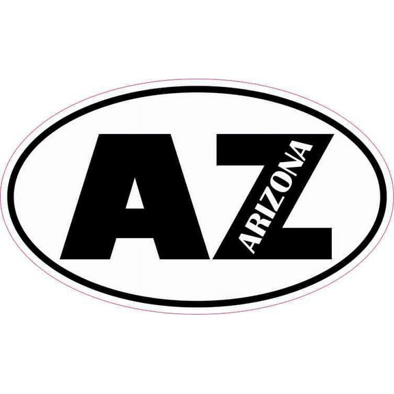 5in x 3in Oval AZ Arizona Sticker