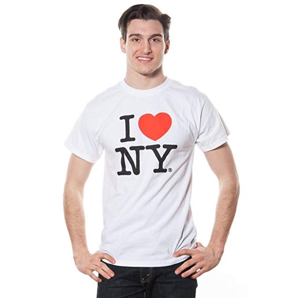 Iloveny I Love NY Short Sleeve, Heart TShirt, Tee Shirt for Men, Screen Printed Logo (Medium