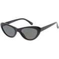 thumbnail image 2 of Small Retro Cat Eye Sunglasses Neutral Colored Lens 49mm (Matte Black / Smoke), 2 of 4