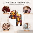 thumbnail image 7 of Sikiie Colorful Flower Chameleon Women's Long-Sleeve Shirt and Full-Length Bottom Pajama Set (s-xxl)-X-Large, 7 of 7