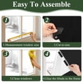 thumbnail image 5 of Remiawy Blackout Blinds for Bedroom, 118" x 57" Portable Blackout Shades No Drill Window Blinds Cut to Size, Travel Blackout Curtains Window Cover Film for Nursery, Bedroom, Dorm Room, RV, Black, 5 of 7