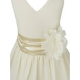 thumbnail image 7 of iiniim Kids V Neck Chiffon Flower Girl Dress for Wedding Bridesmaid Pageant Birthday Party Cream 12, 7 of 7