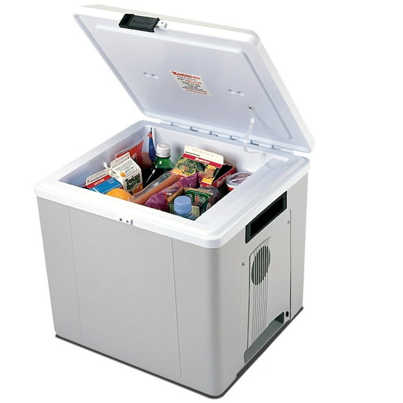 Koolatron P27 12V Electric Cooler/Warmer, 27L (29qt) Thermoelectric Car Fridge, Two-Way Design, 12 Volt DC Connection, Plug In Iceless Portable Refrigerator- Gray