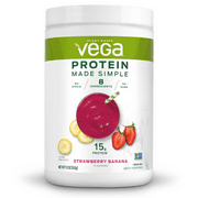 Vega Protein Made Simple, Strawberry Banana, 10 Servings (9.3oz)
