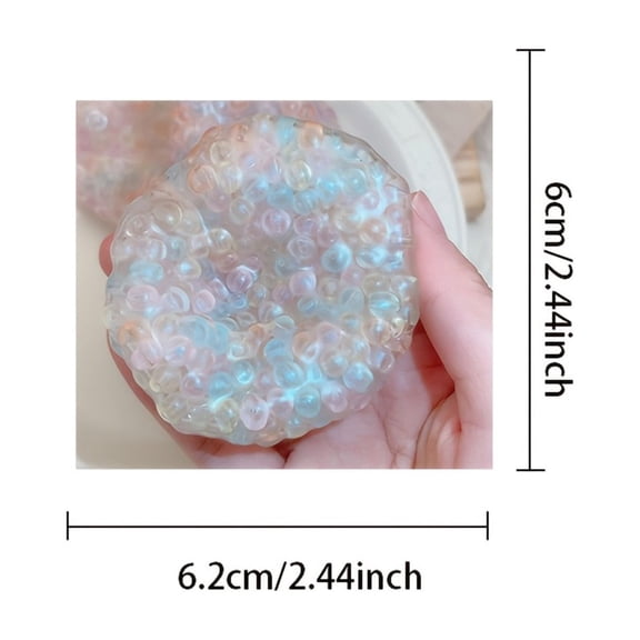 Bead Filled Squishy Fidget Toy Desk Decor, Transparent Slow Rebound Stress Ball Tabletop Ornament for Home Office Relaxation Novel Gifs