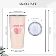 thumbnail image 3 of Love Tumbler 20oz Mom Stainless Steel Insulated Tumblers with Lid and Straw Heart Travel Coffee Mug Tea Wine Cups Water Bottle Holiday Gifts for Mom Women, 3 of 6