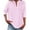 A-Hot Pink, variant on MaFYtyTPR Button Down Shirts for Women Fashion Solid Color Buttoned V-Neck Loose 3/4 Sleeve T-shirt With Pocket Army Green L