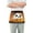 Cute Ghost on Pumpkin, variant on Anime Witch Surrounded by Pumpkins Server Apron with 3 Pockets Waterproof Waitress Waist Short Apron for Man Woman 12 Inches