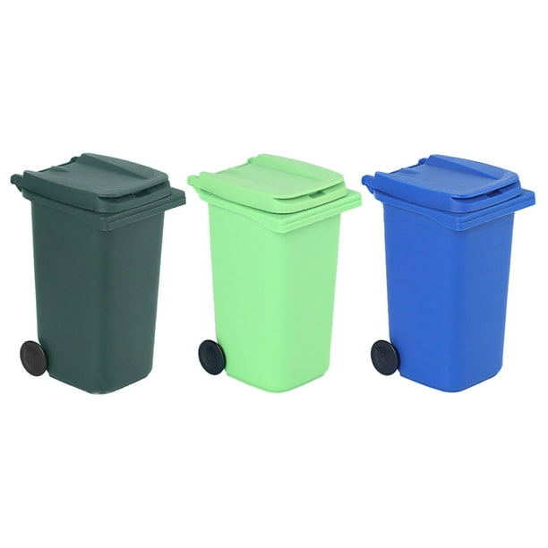 3pcs Desktop Mini Wastebasket Waste Waste Can Mini Bin Bin Table de almacenamiento de la oficina de almacenamiento