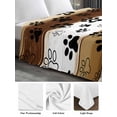 thumbnail image 6 of Brown Paw Print Twim Size Flat Sheet, Wrinkleproof & Fadeproof Cooling Flat Bed Sheet Only, Vintage Farmhouse Country Wooden Grain Breathable Soft Bedding Top Sheets 66 x 96 Inches, 6 of 8