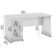 thumbnail image 7 of Bush Lennox Engineered Wood Desk with Storage Cabinet in Linen White Oak, 7 of 7