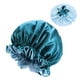 thumbnail image 3 of Gorro de satén para mujer, para dormir por la noche, protector de cabello, para mujeres y niñas Azul, 3 of 5