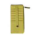thumbnail image 1 of Wallet Leatherboss de piel auténtica para mujer, color limón, 1 of 8