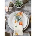 thumbnail image 2 of Fall Orange Green Pumpkins Cloth Napkins Set of 6 Reusable Dinner Napkins, Retro Thanksgiving Maple Leaf Cocktail Napkin Washable Table Napkins for Wedding/Holiday Party/Baby Shower 20"x20", 2 of 7