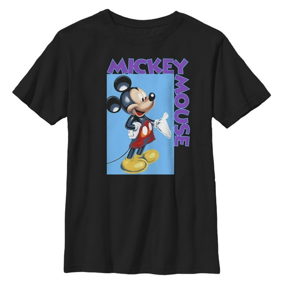 Boy's Mickey & Friends Realism Graphic Tee Black X Large