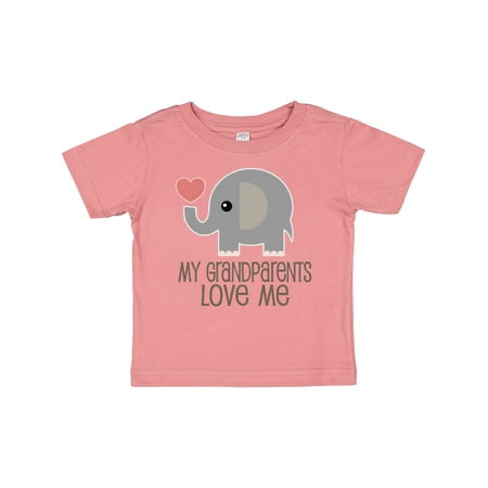 

Inktastic My Grandparents Love Me Elephant Boys or Girls Baby T-Shirt