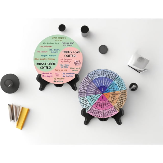 Rueda de emociones calmantes Lisbinx, adorno decorativo para la salud psicológica