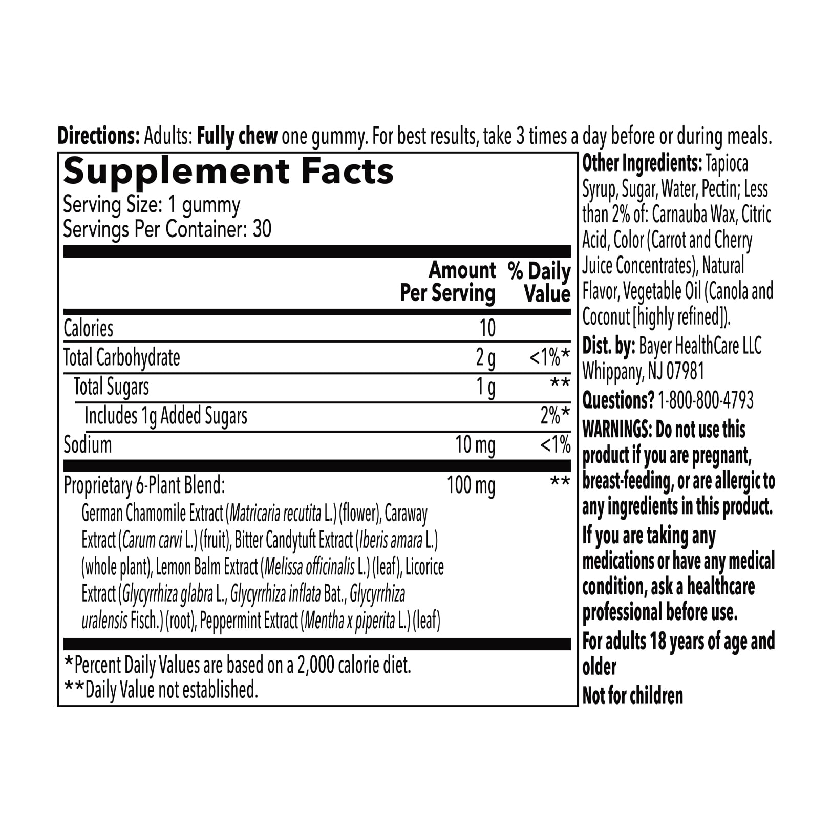 Iberogast Gummies for Occasional Upset Stomach Relief, 30ct, Allergen-Free