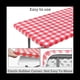 thumbnail image 4 of 3 Piezas de Mantel Ajustado para Mesa, Cubierta de Mesa de Picnic de Vinilo EláStico Impermeable con Forro de Franela (Rojo), 4 of 7