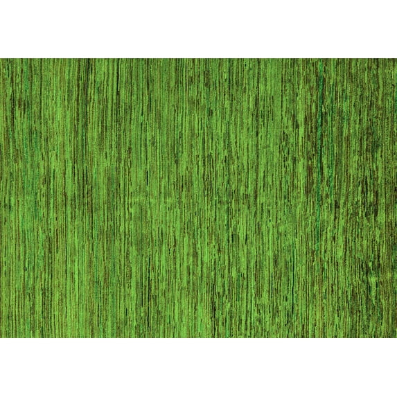 Ahgly Company Indoor Rectangle Abstract Green Modern Area Rugs, 8' x 12'