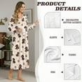 thumbnail image 3 of POLERO Dachshund Dog Paws Print Long Nightgowns for Women, Soft Comfy Lightweight Nightgown Long-sleeve Nightdress Sleepwear Full Length House Dress, Small, 3 of 7