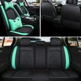 thumbnail image 4 of Tuqiang Car Seat Covers Cartoon for Land Rover for Discovery Sport 2014-Present Luxury Grade Waterproof Seat Protectors with Advanced Safety Certifications with Pollow and Headrest Black and Green, 4 of 7