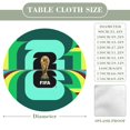 thumbnail image 2 of FIFA-theme Fitted Round Tablecloths Elastic Edged Table Covers Waterproof Table Cloth for Kitchen Holiday Party Tables Decor 120cm, 2 of 6