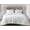 White, variant on Chezmoi Collection Contemporary Ruffle Diamond Luxury 3 Piece Bedding Set, Queen