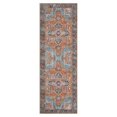 thumbnail image 2 of Yesfashion Area Rug Washable Indoor Door Mat Vintage Floral Print Kitchen Mat Distressed Persian Rug Non Slip Non Shed Throw Carpet Mat Orange, 2 of 7