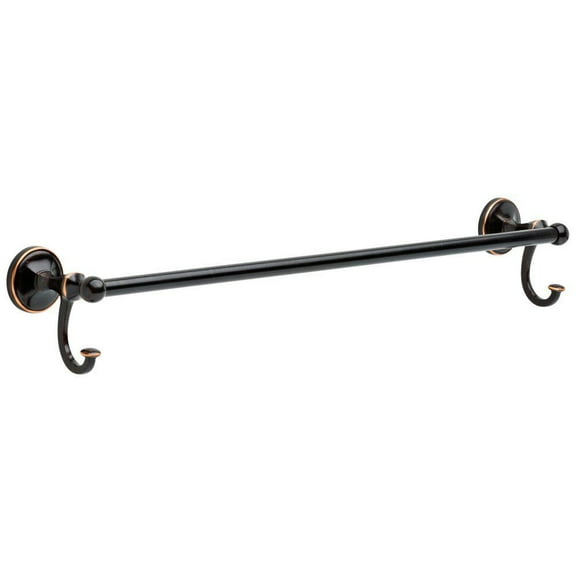 Delta Portman 24" Towel Bar with Hooks Venetian Bronze w Copper Reveal PTM24-VCR