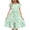 Multicolor, variant on Girls Easter Dress Bunny Rabbit Floral Print Tiered A-Line Flutter Sleeve Soft Stretchy Polyester Spandex Multicolor Spring Church Party Dress 5-14 Years,Size 9 T