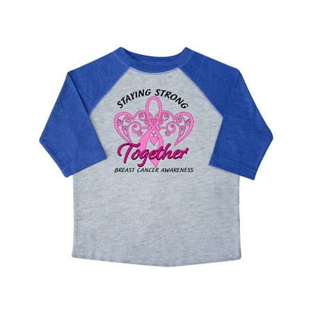 

Inktastic Staying Strong Together with Pink Breast Cancer Ribbon Gift Toddler Boy or Toddler Girl T-Shirt