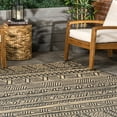thumbnail image 7 of nuLOOM Abbey Tribal Striped Indoor/Outdoor Area Rug, 8' x 10', Abbey Charcoal, 7 of 7