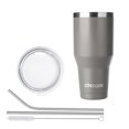 thumbnail image 3 of Ezprogear 40 oz Stainless Steel Tumbler Double Wall Travel Cup Vacuum Insulated Camping Mug with Lid & Straws (Navy Gray), 3 of 6