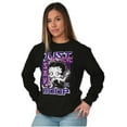 thumbnail image 5 of Kanji Style Cartoon Just Say Boop Women's Long Sleeve T Shirt Brisco Brands X, 5 of 6