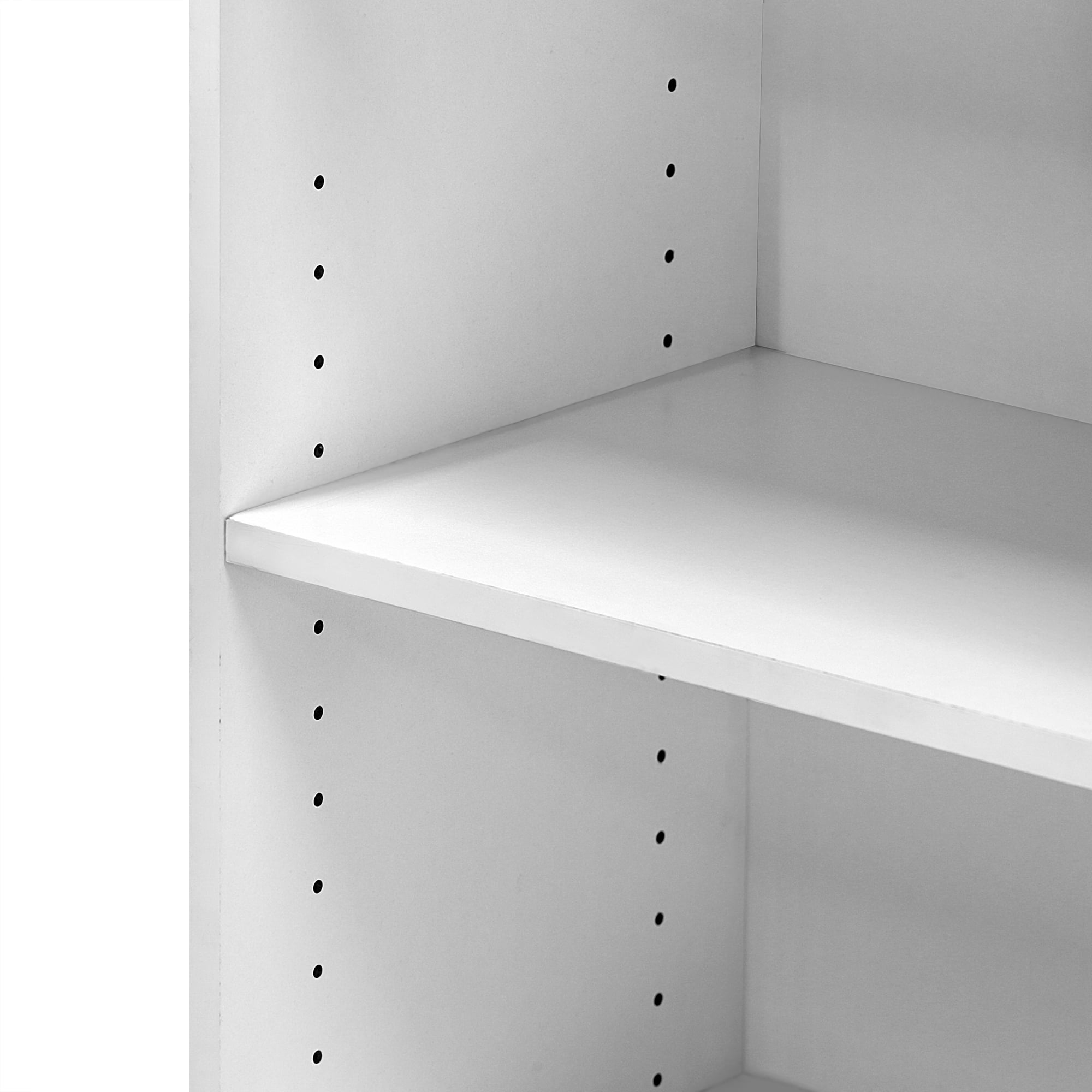 Furinno Wright Contemporary Engineered Wood 3-Shelf Bookcase in Soft White